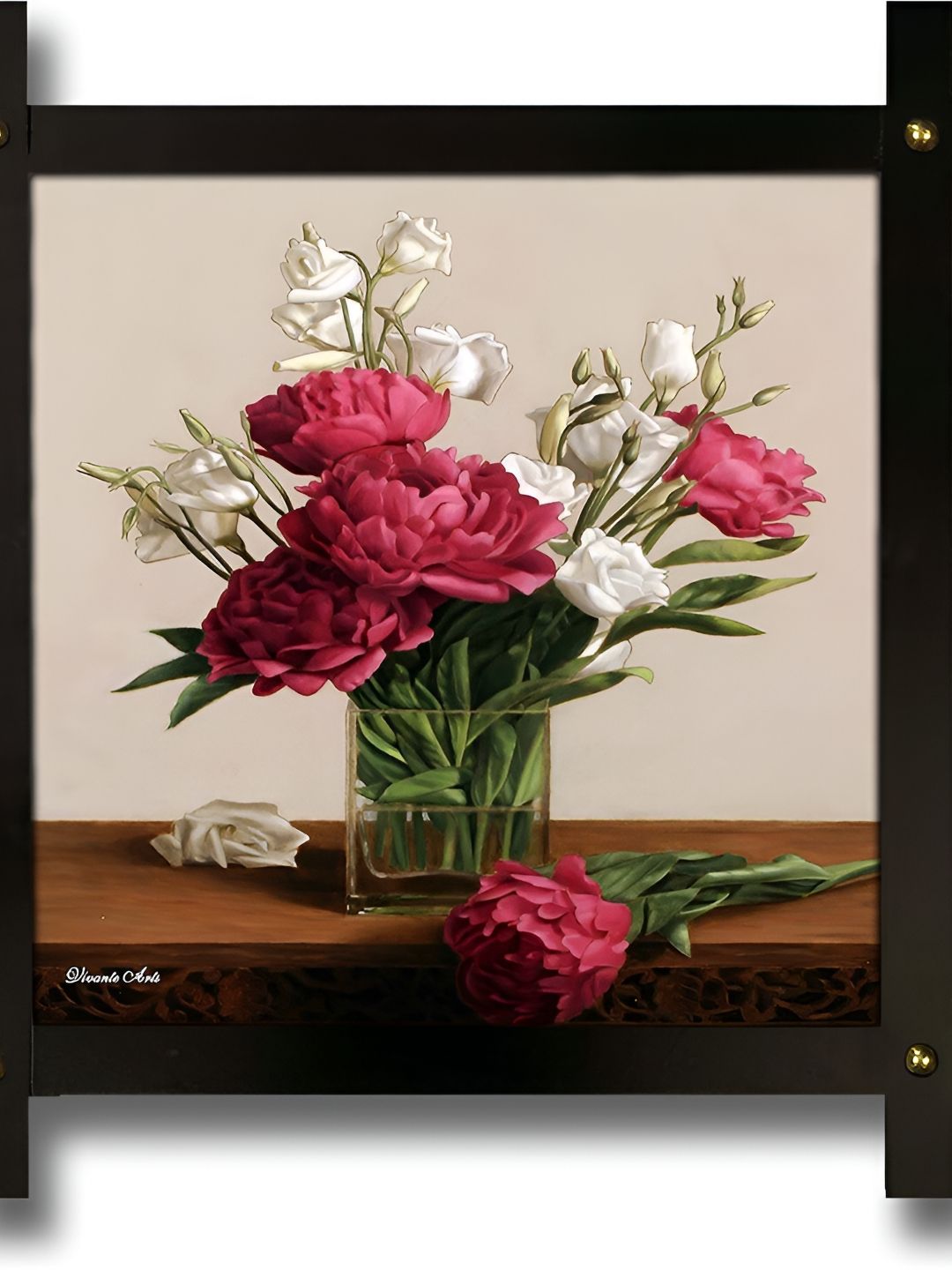 PnF Pink & White Wooden Floral Wall Art-picture-34