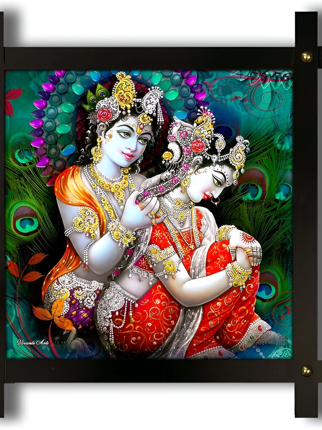 PnF Green & Orange Religious Wooden Paintings Wall Art-picture-41