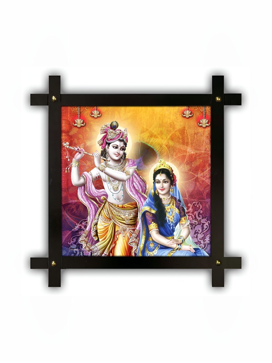 PnF Red & Purple Wooden Religious Wall Paintings-picture-26