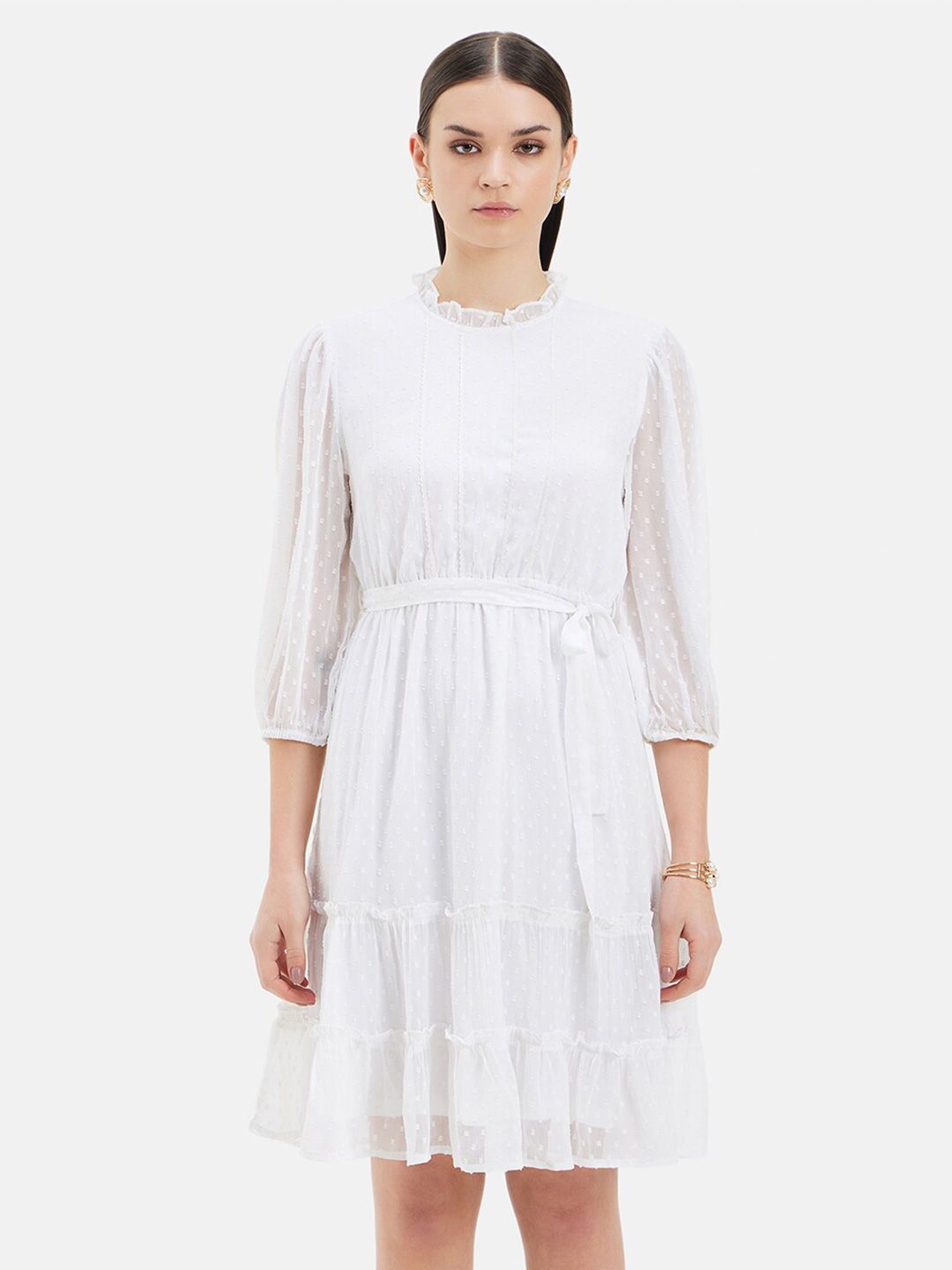 Kazo Ruffled Fit & Flare Dress