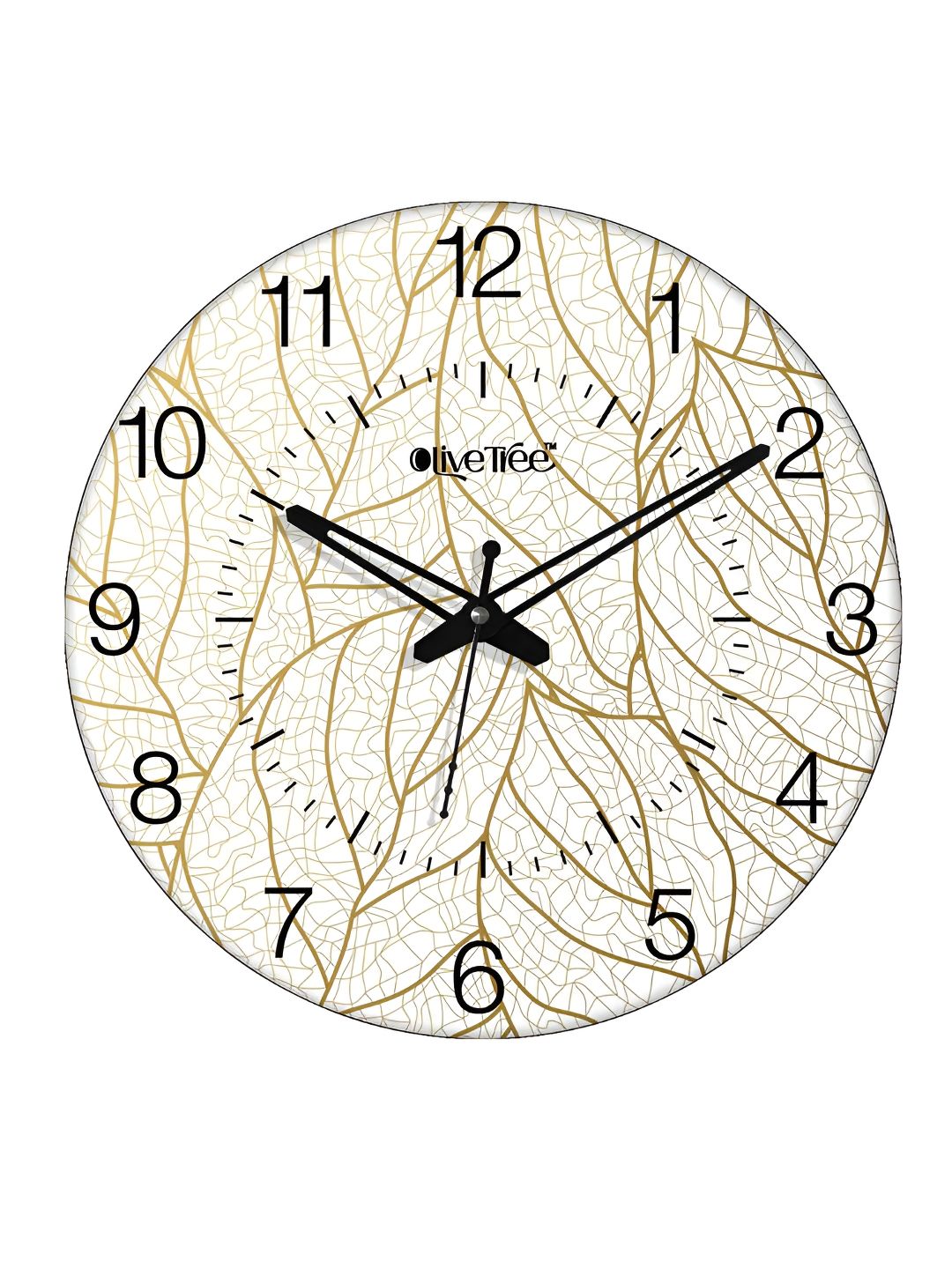 OLIVE TREE White & Black Printed Analogue Contemporary Wall Clock-picture-10