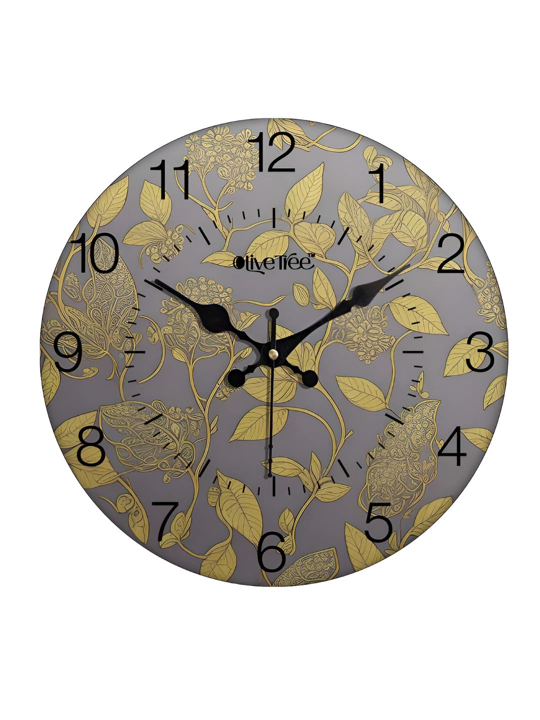 OLIVE TREE Grey & Green Printed Analogue Contemporary Wall Clock-image-14