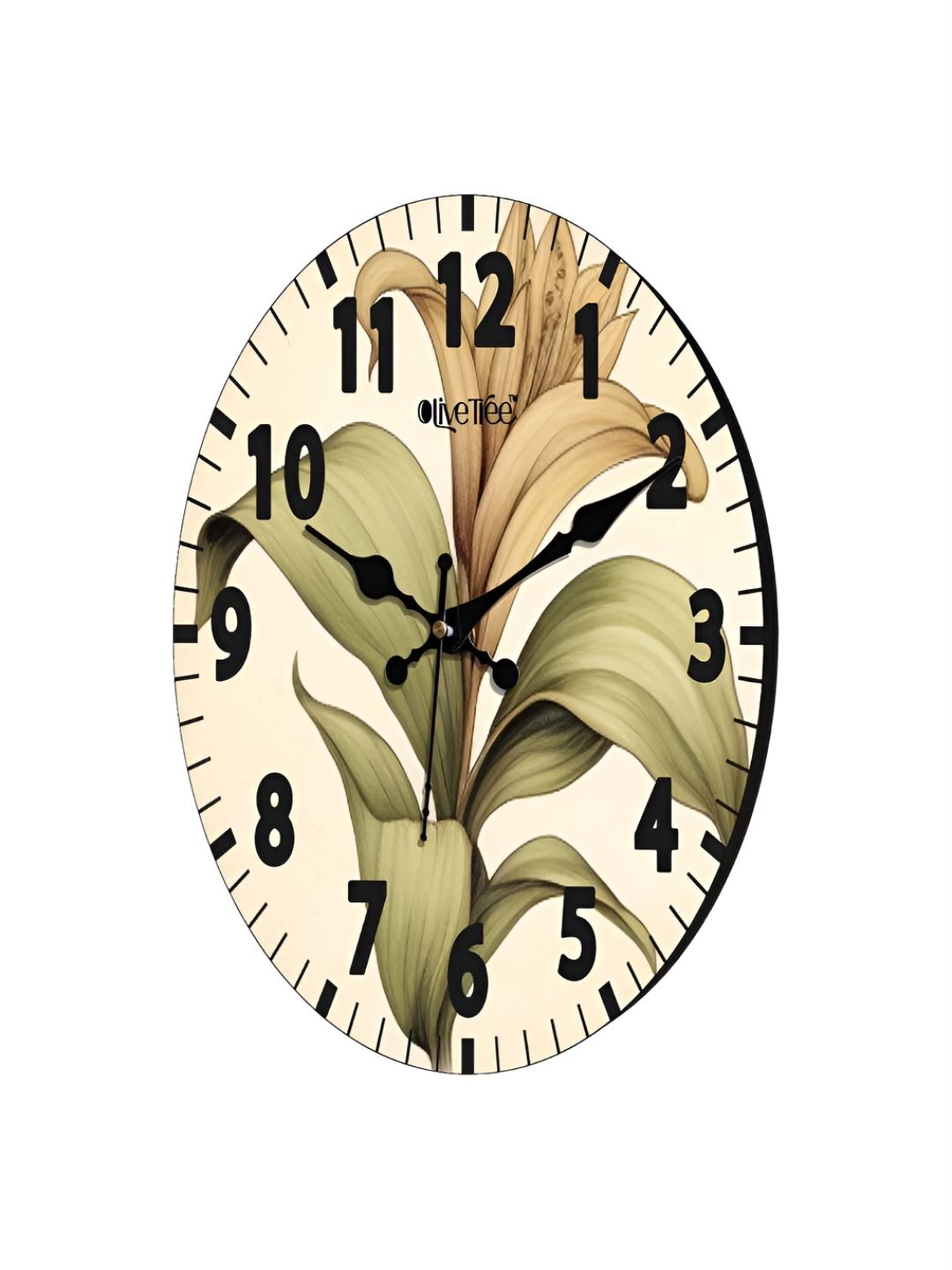 OLIVE TREE Green & Black Printed Analogue Contemporary Wall Clock-image-47