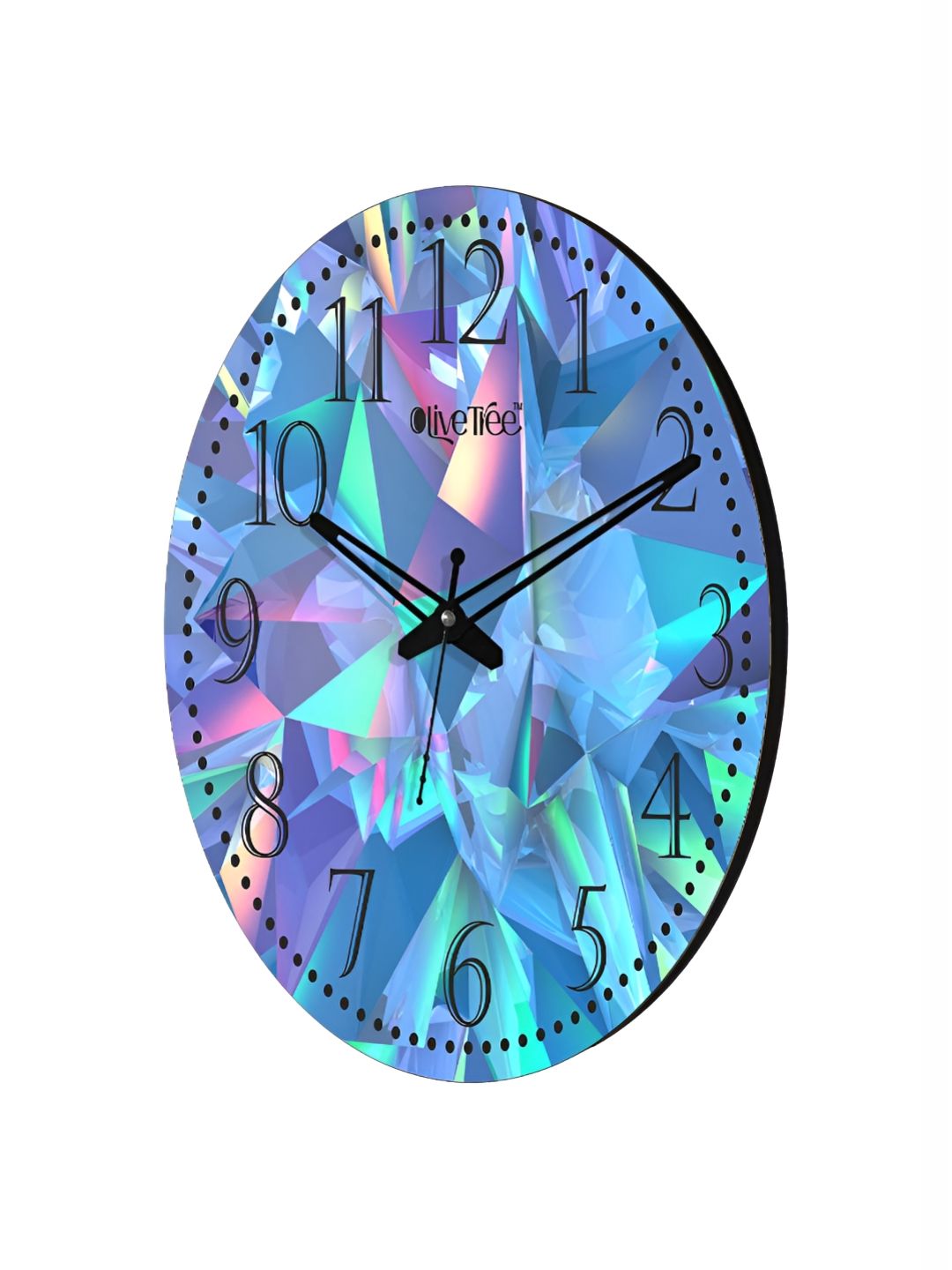 OLIVE TREE Blue & Green Printed Analogue Contemporary Wall Clock-picture-30