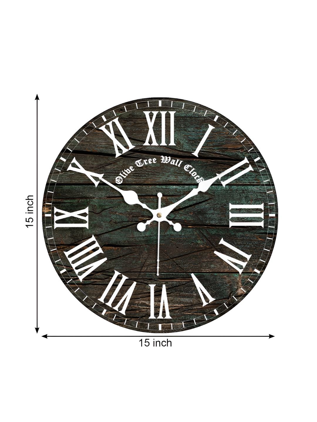 OLIVE TREE Black & White Printed Round Contemporary Wall Clock-picture-11