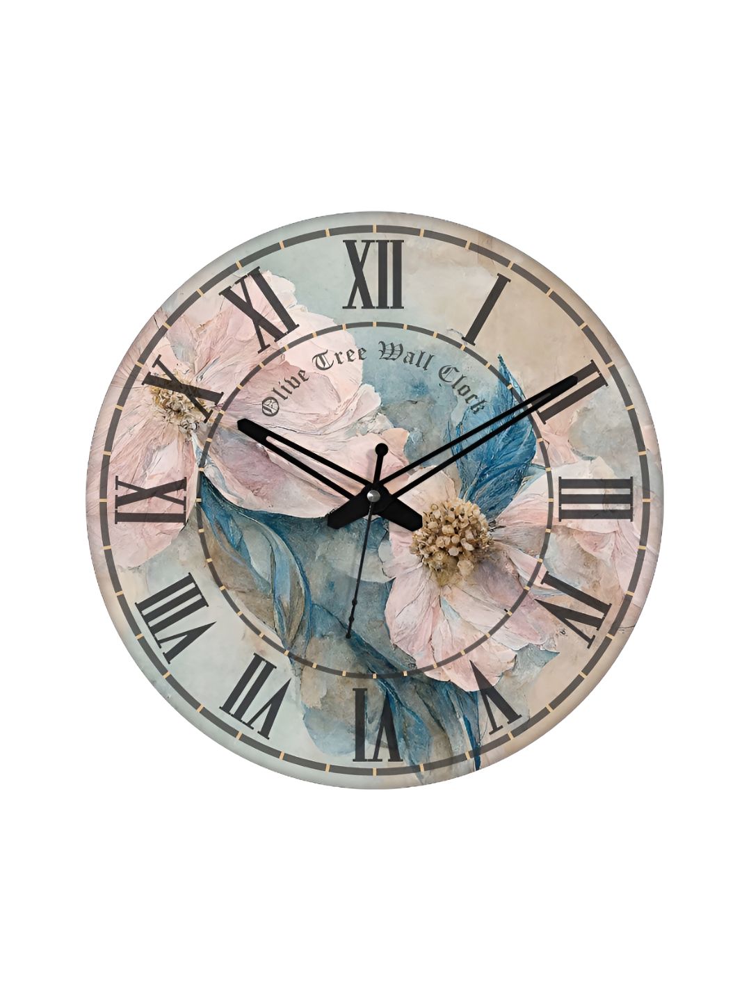 OLIVE TREE Pink & Blue Printed Round Contemporary Wall Clock-picture-34