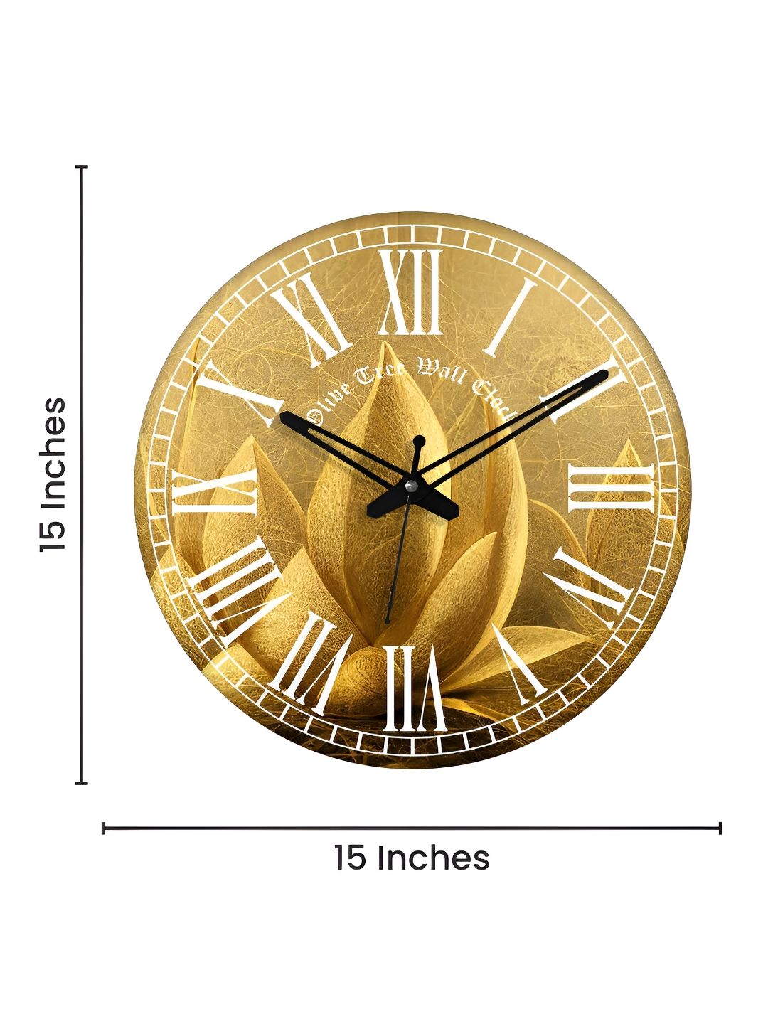 OLIVE TREE Beige & White Printed Round Contemporary Wall Clock-picture-32