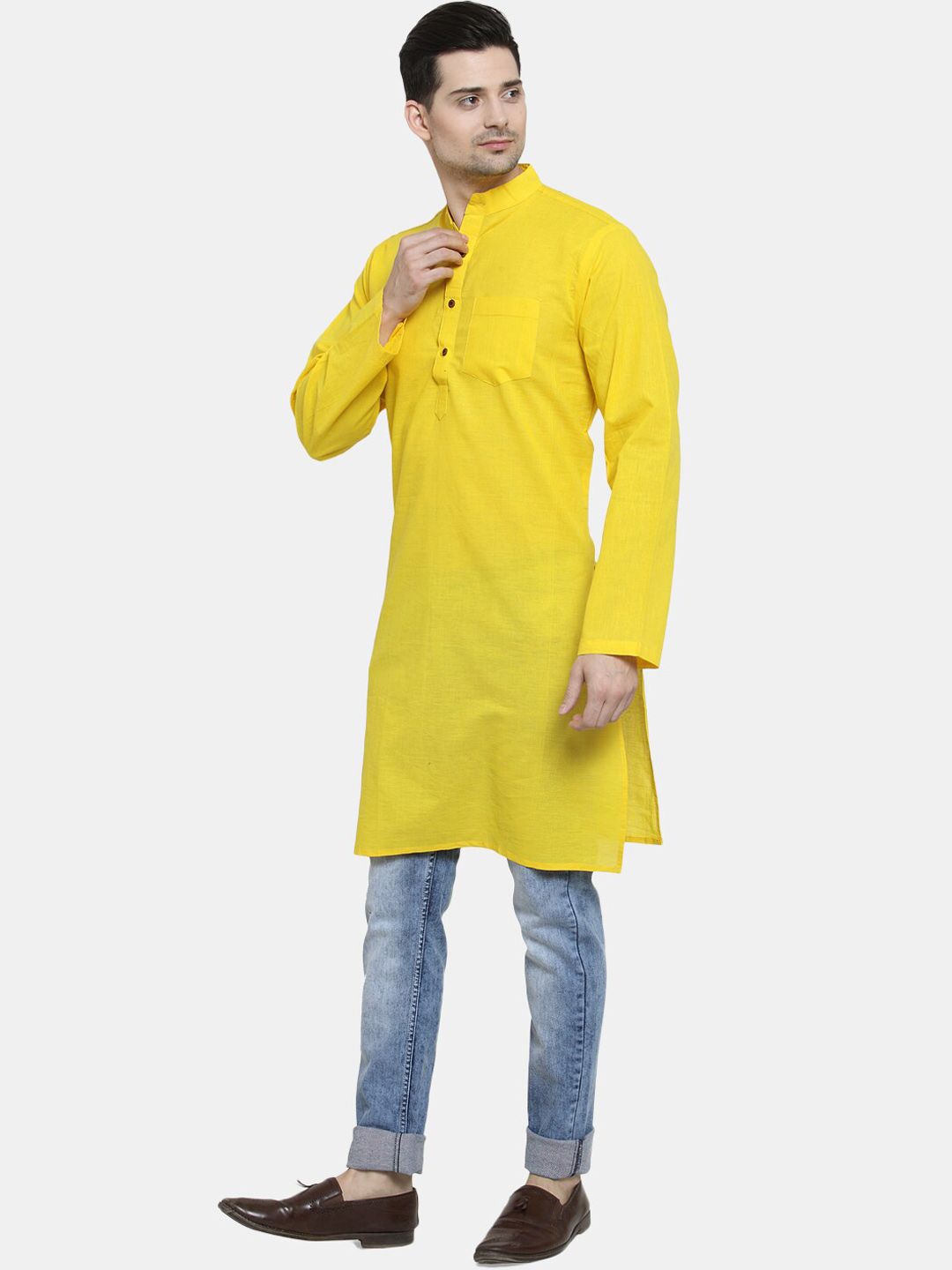 Sayesha Mandarin Collar Pure Cotton Thread Work Kurta-picture-24