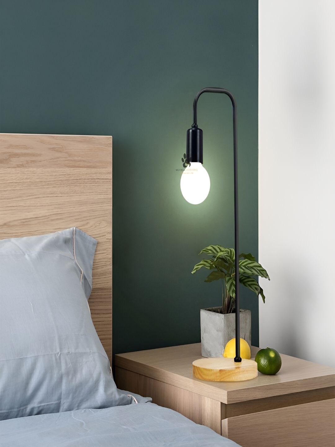 Mufasa Black Textured Aluminium Contemporary Abstract Shaped Table Lamp with Bulb-image-31
