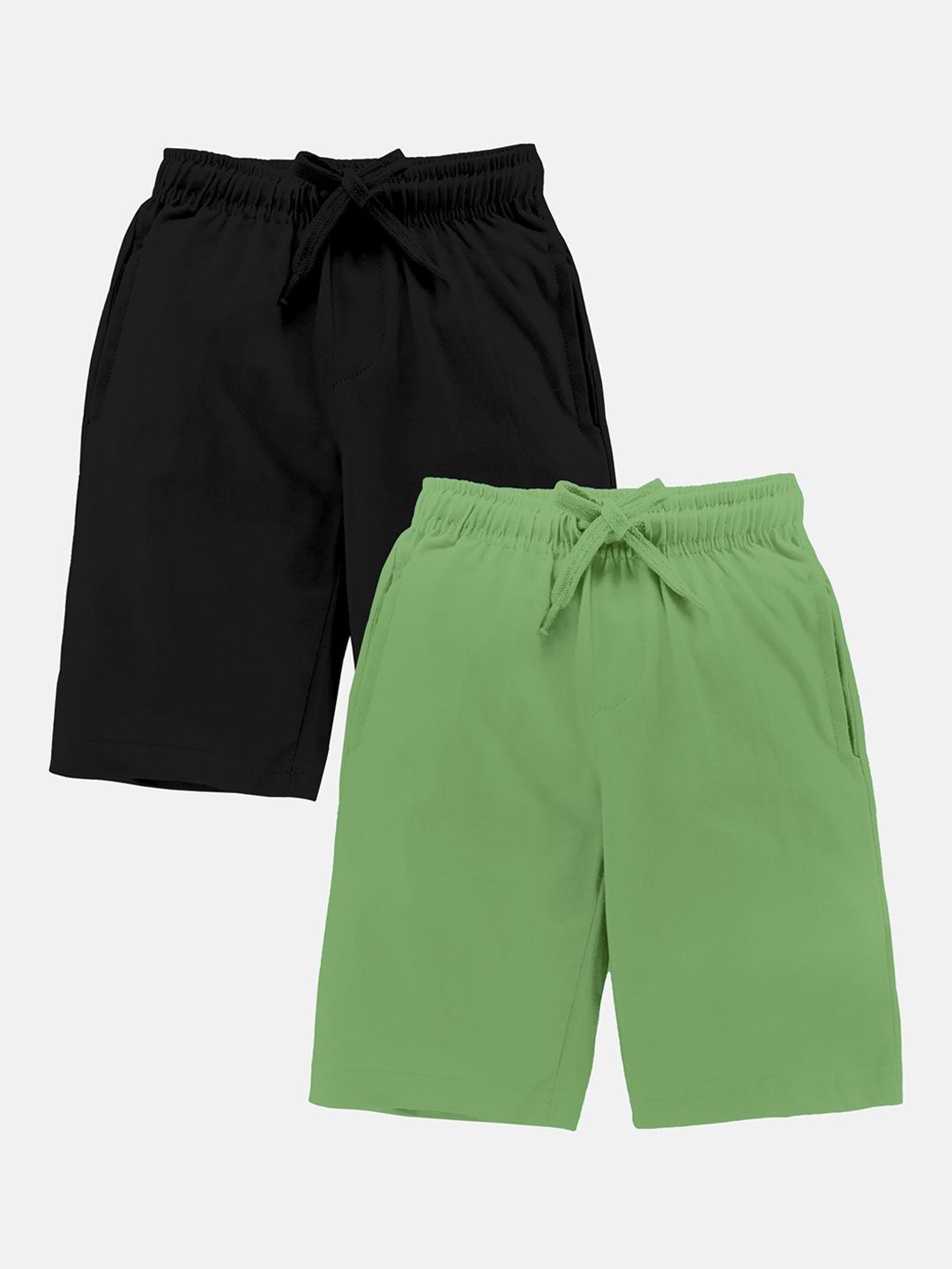 KiddoPanti Boys Pack Of 2 Mid-Rise Pure Cotton Shorts-picture-31