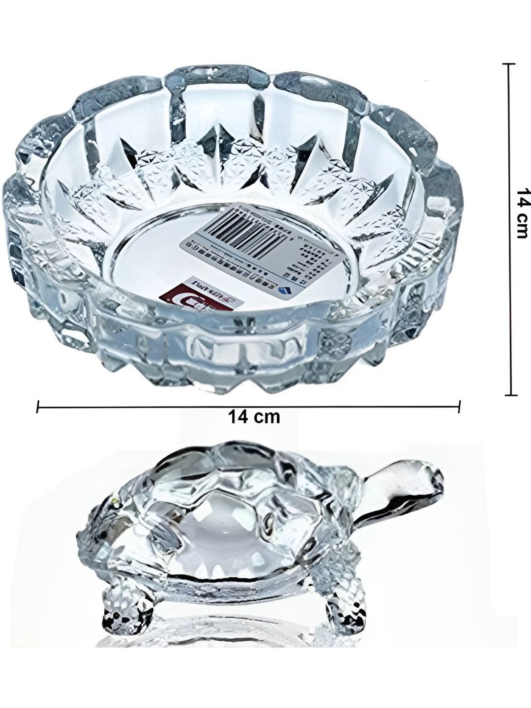 Navyaksh White Glass Tortois Showpiece-image-48