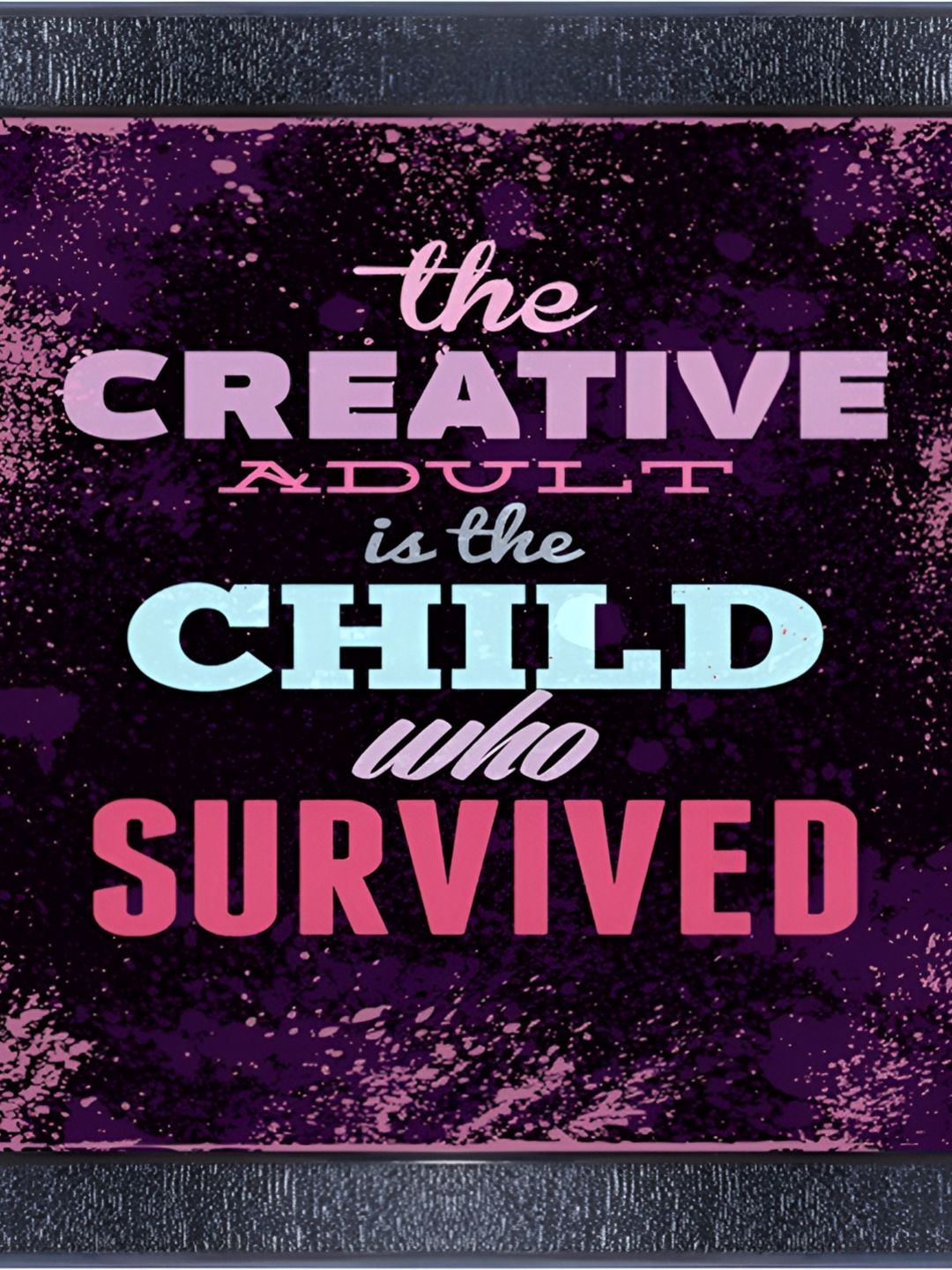 PnF Black & Purple Paper & Wooden Painting Wall Art-picture-37