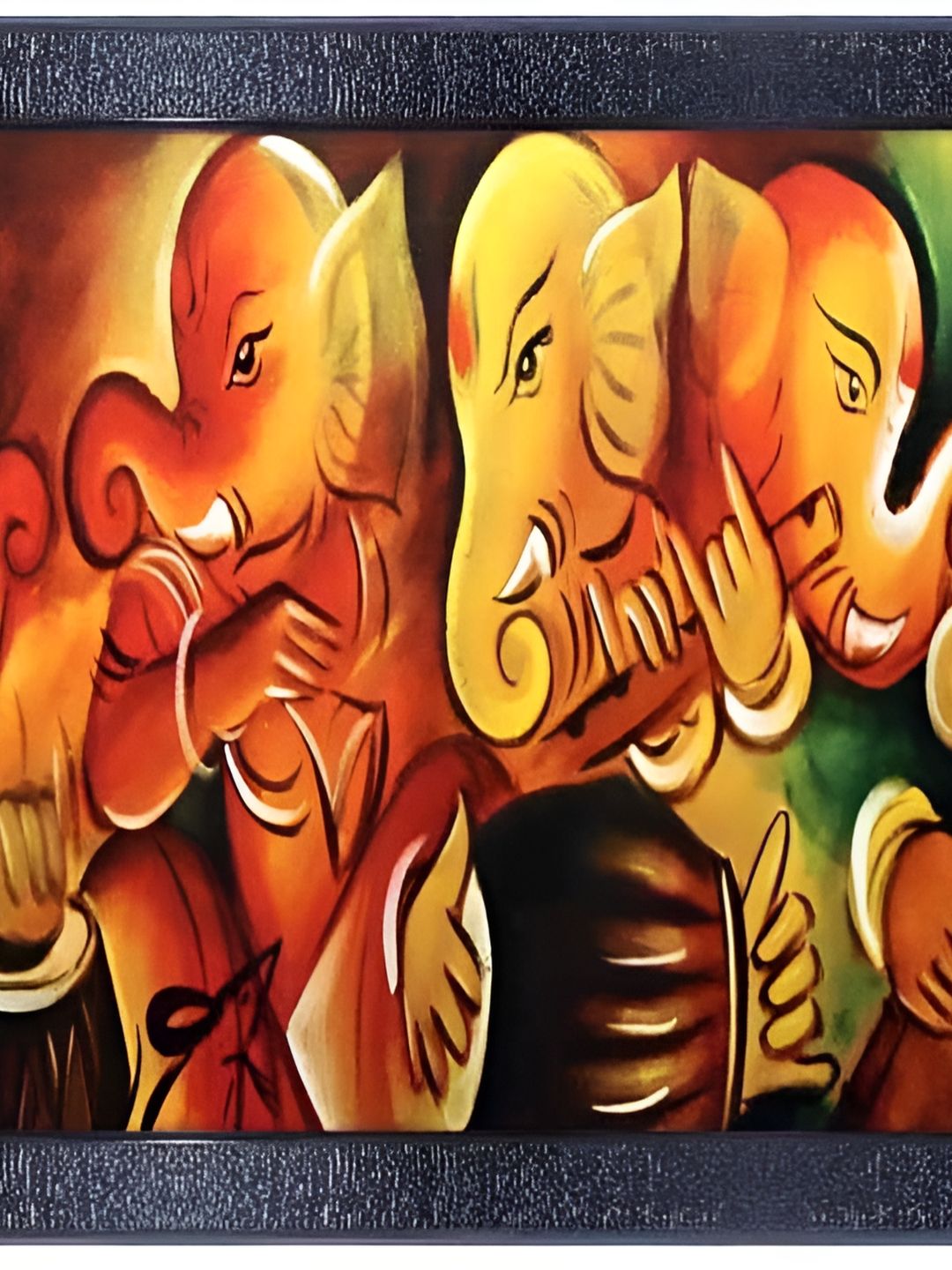 PnF Black & Orange Religious Wooden Painting Wall Art-picture-13