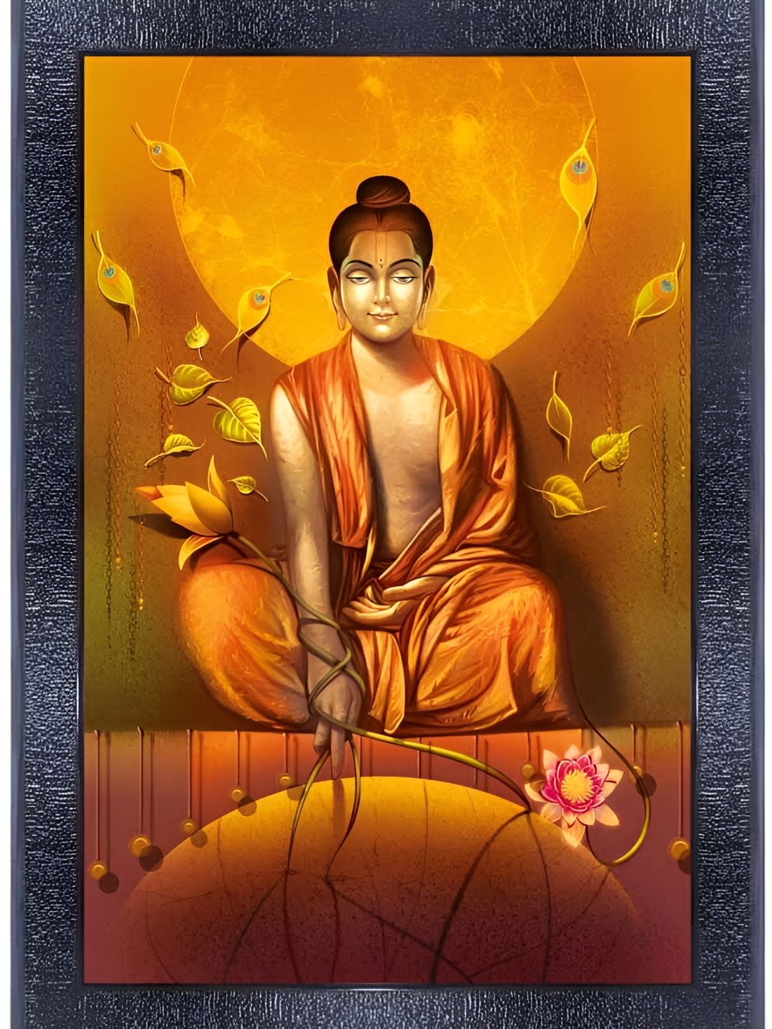 PnF Black & Orange Wooden Religious Wall Art-picture-26