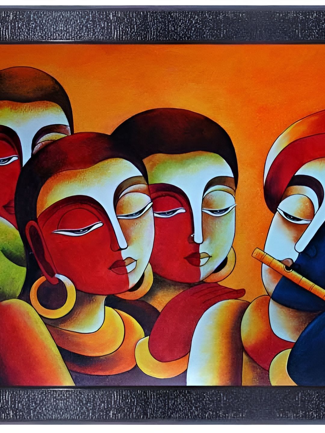 PnF Black & Orange Colour Wooden Religious Painting Wall Art-picture-19