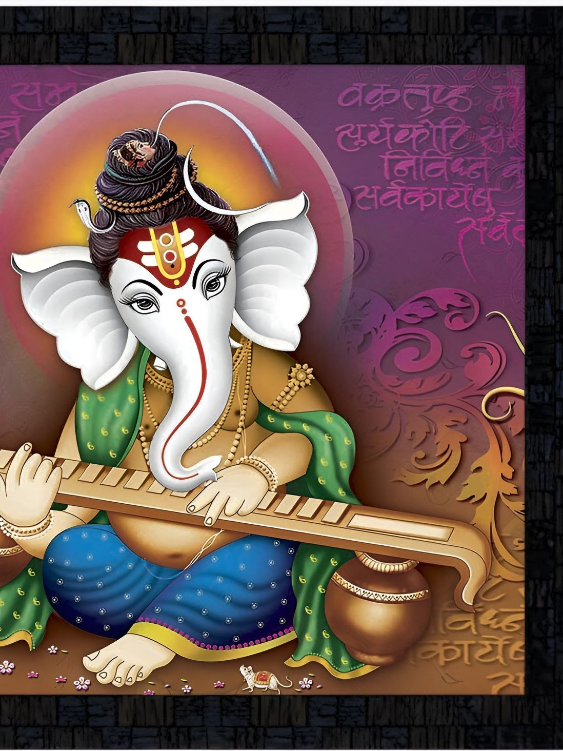 PnF Black & Purple Wooden Religious Painting Wall Art-picture-10