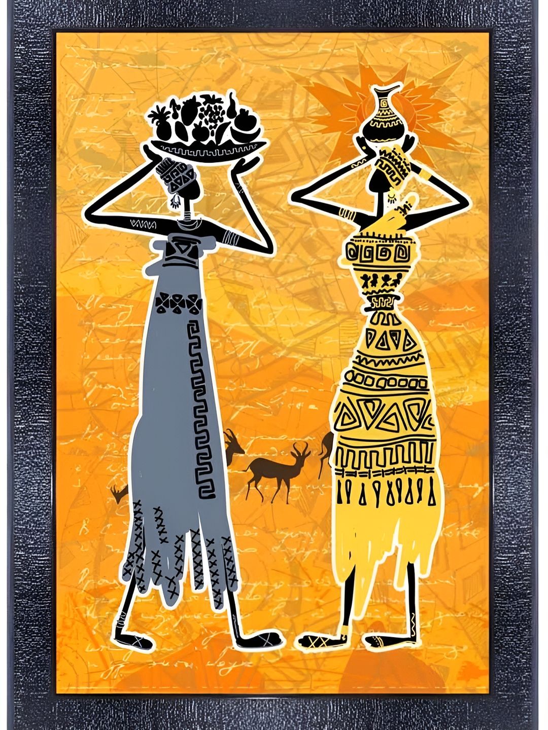 PnF Black & Orange Wooden & Paper Abstract Wall Art-picture-37