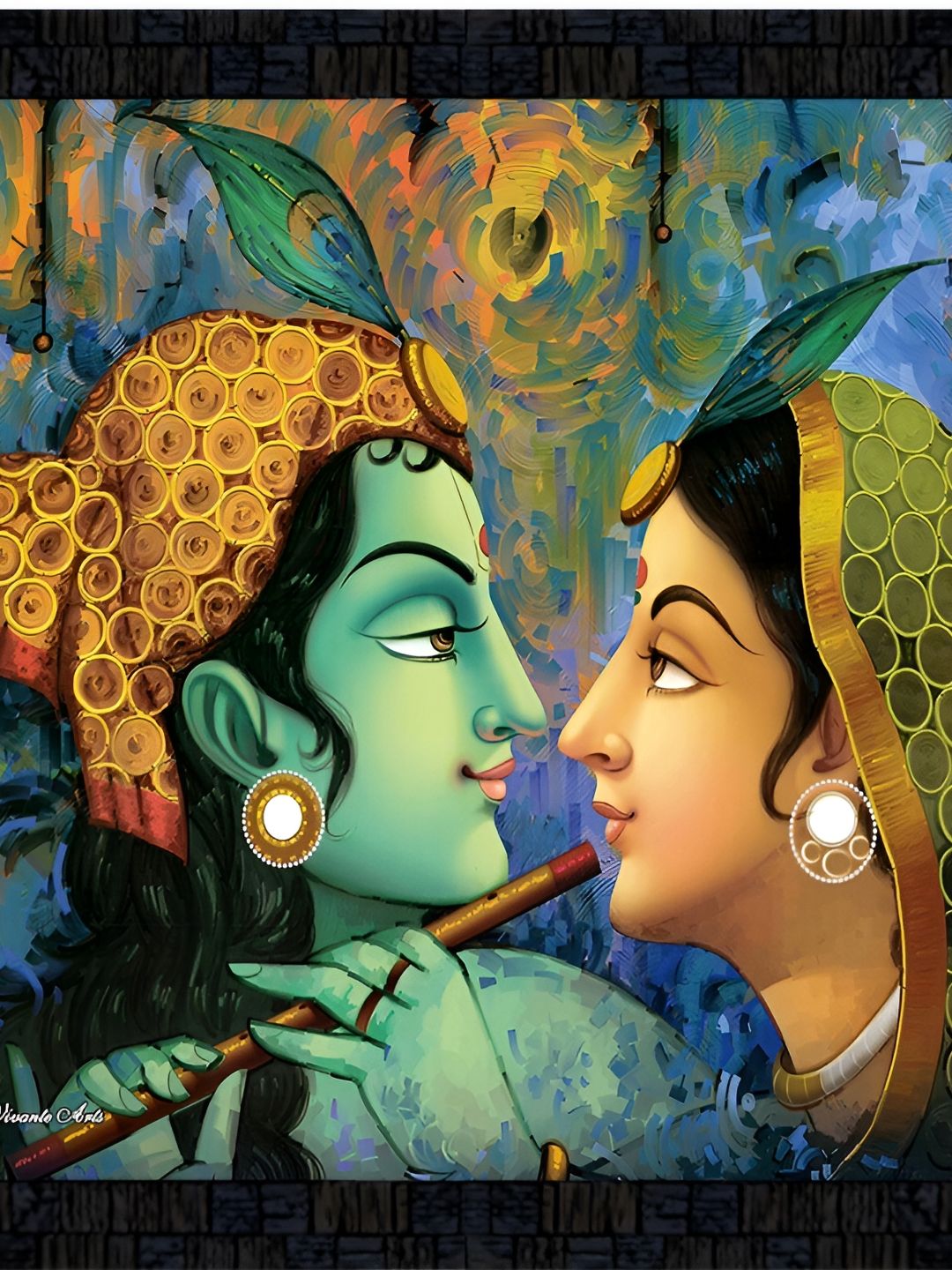 PnF Black & Green Religious Wall Painting-picture-34