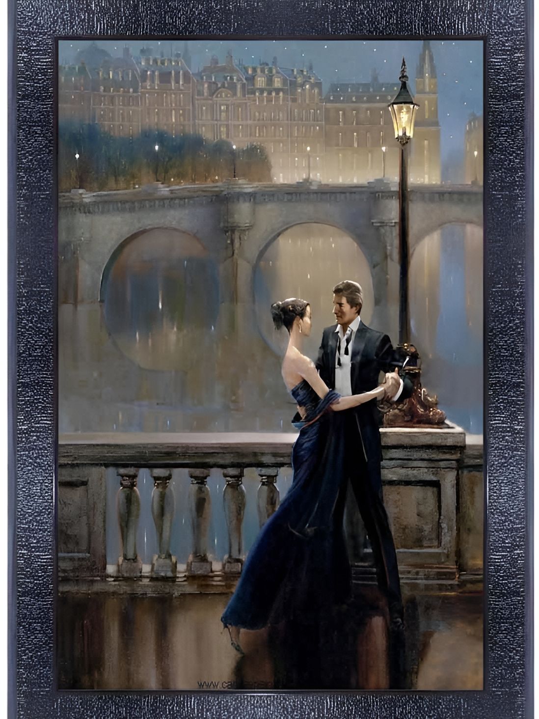 PnF Black & Blue Couple Painting Wooden Wall Art-picture-22