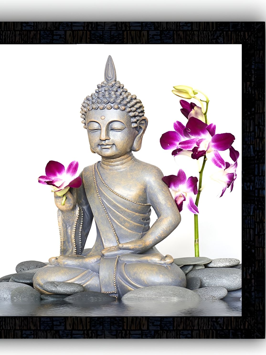 PnF Black & Grey Religious Wooden Painting Wall Art-picture-24