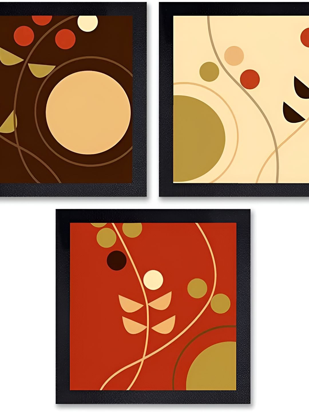 PnF Black & Red 3 Pieces Abstract Painting Wall Arts-picture-31