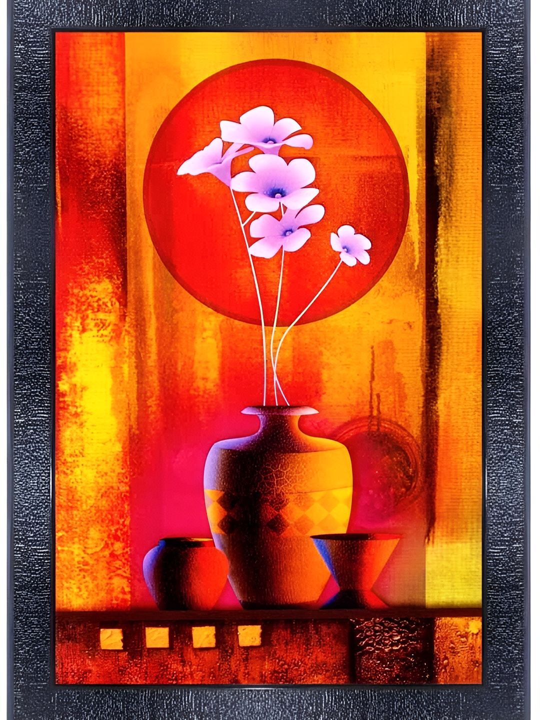 PnF Yellow & Pink Floral and Botanical Wooden Painting Wall Art-picture-41