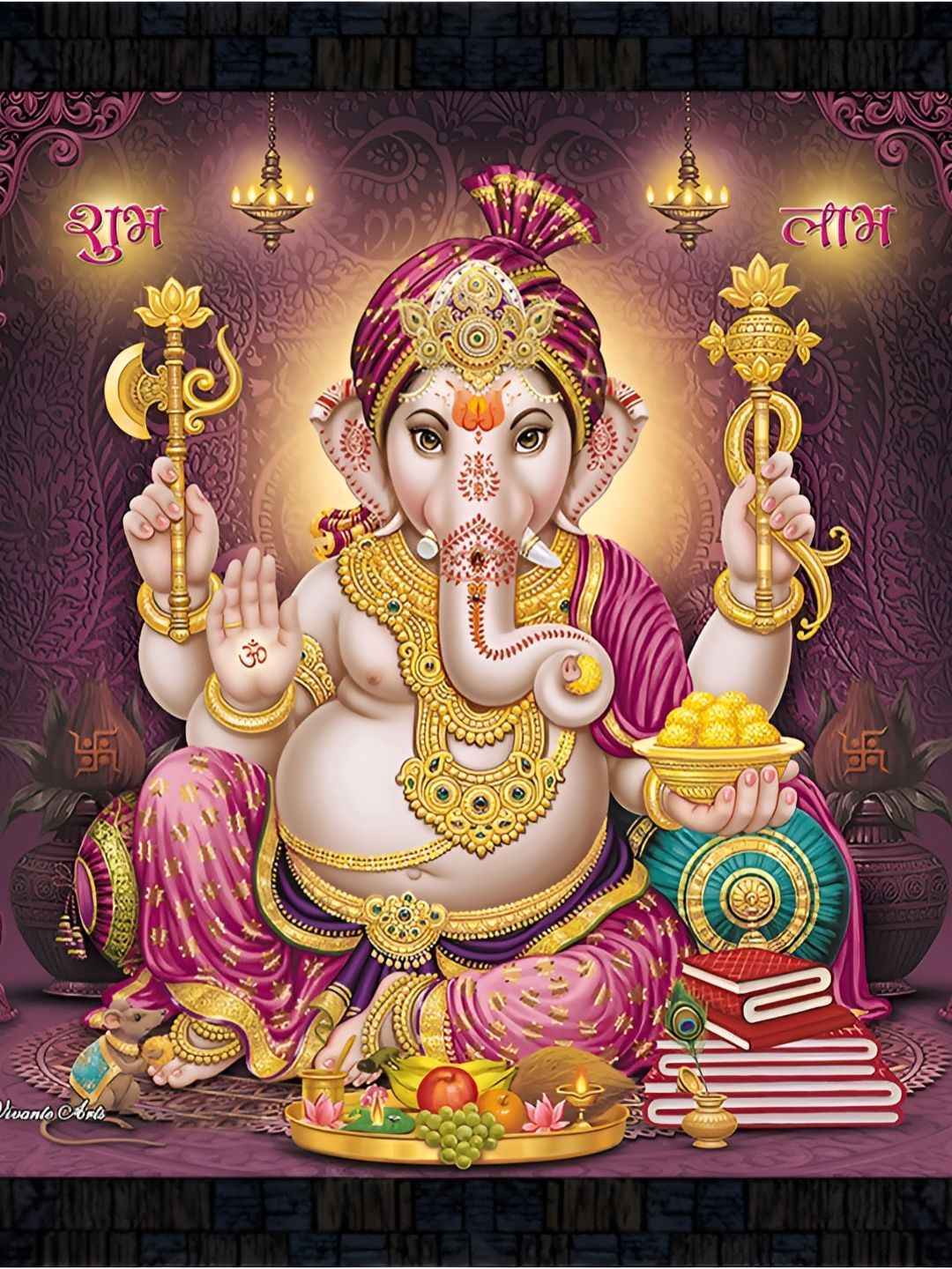 PnF Black & Purple Wooden & Paper Religious Wall Art-picture-22