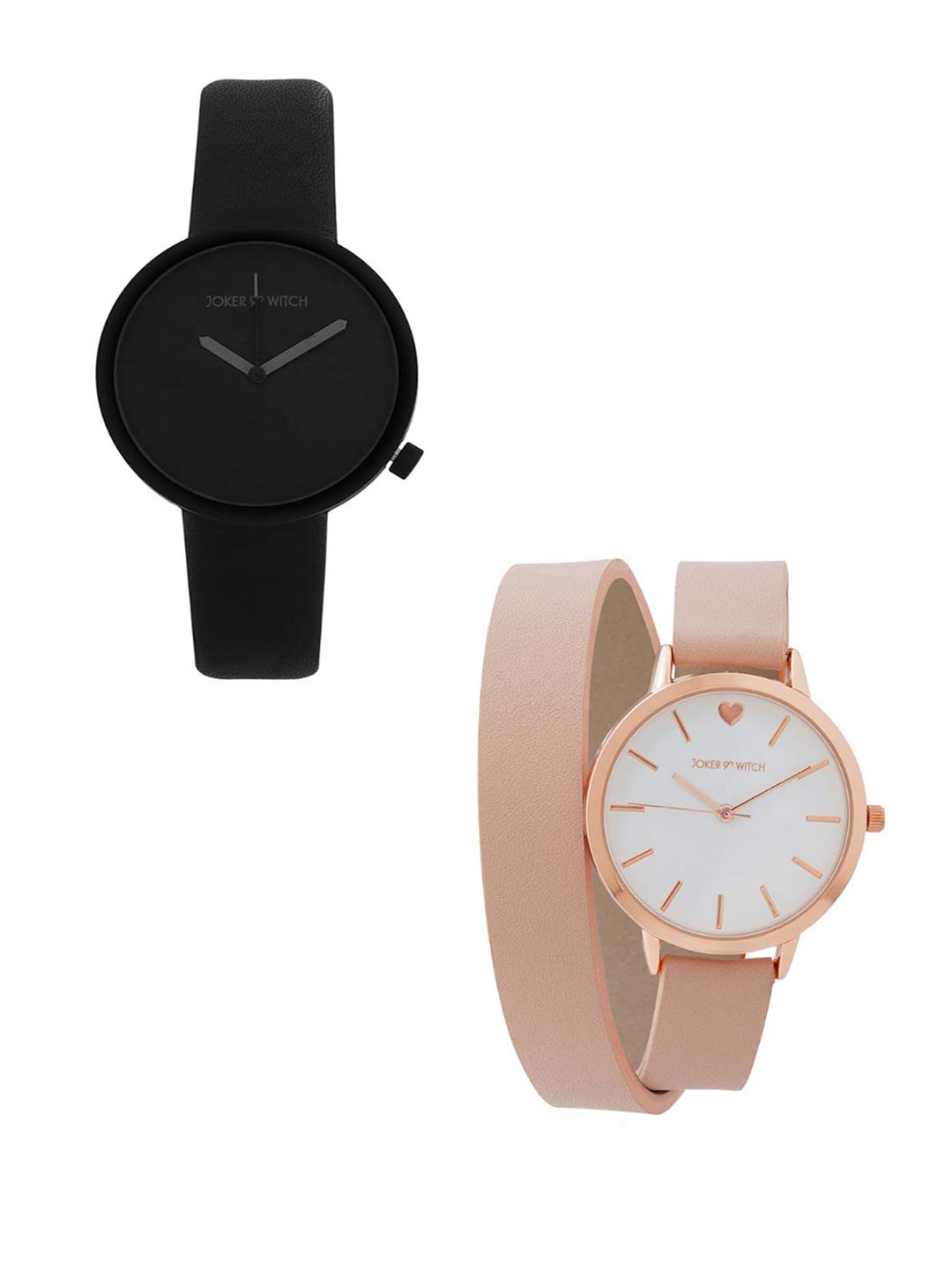 JOKER & WITCH Bonnie and Enzo Leather Straps Analogue His and Her Watches JWJCW418-picture-11