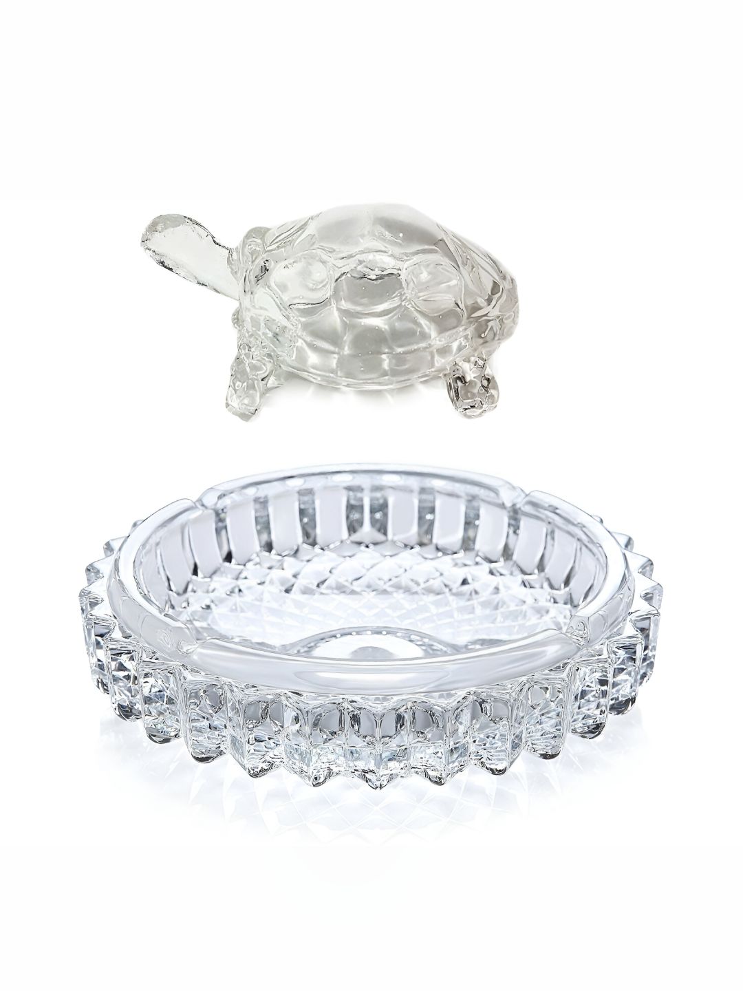 Navyaksh White Glass Tortoise Showpiece-image-28