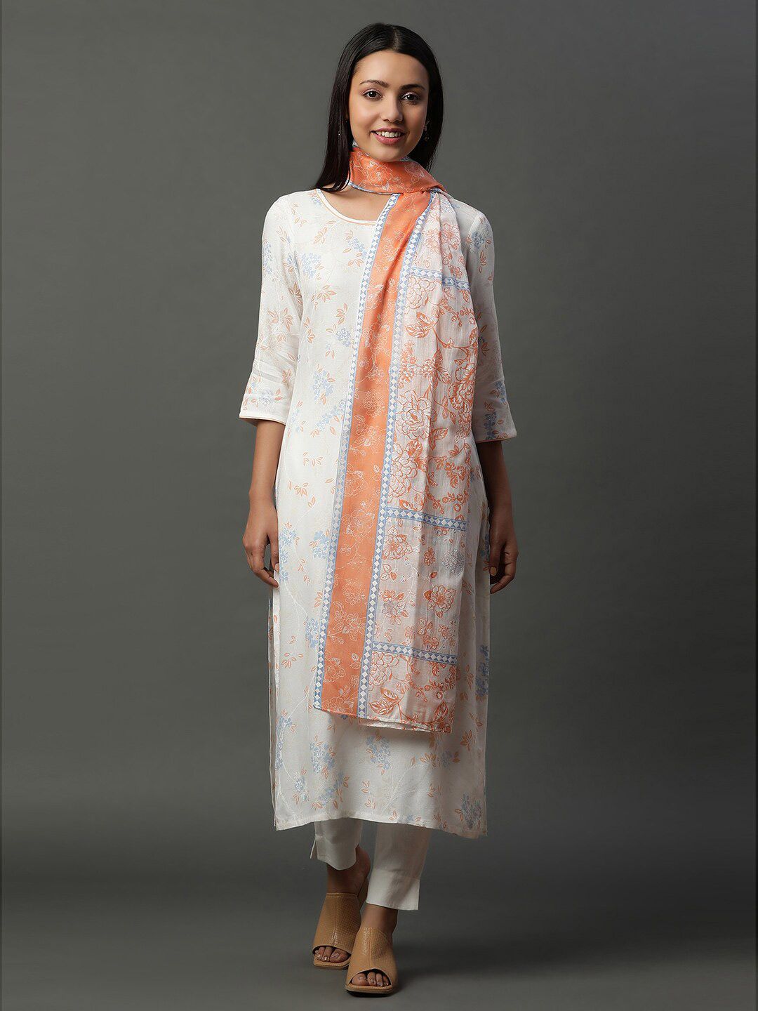 AURELIA Floral Printed Dupatta-picture-40