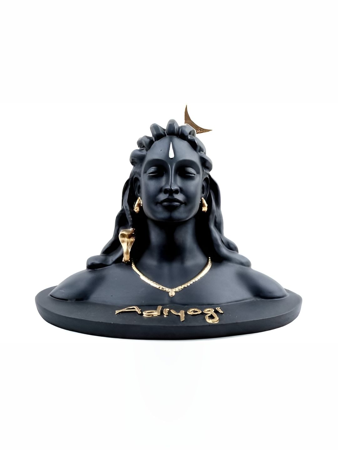 Navyaksh Black & Gold Toned Adiyogi Shiva Religious Idol Showpiece-picture-13