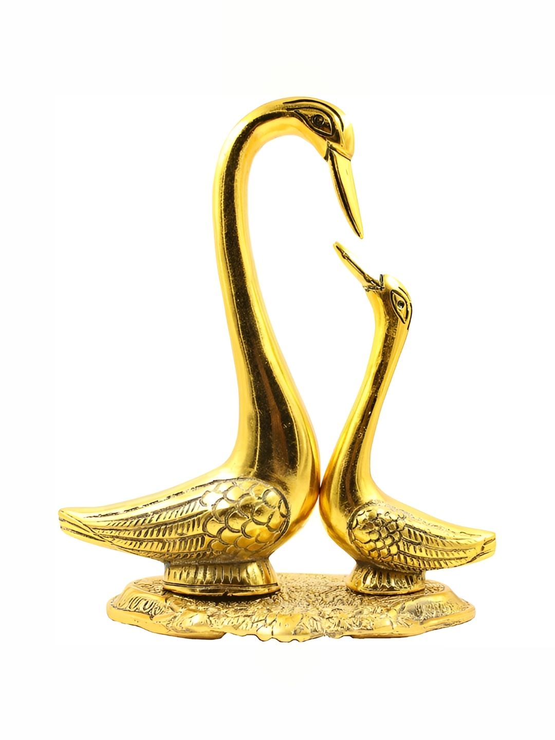 Navyaksh Gold-Toned Metal Duck Showpiece-picture-5