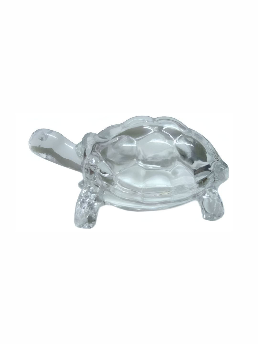Navyaksh White Glass Turtle With Plate Showpiece-image-6