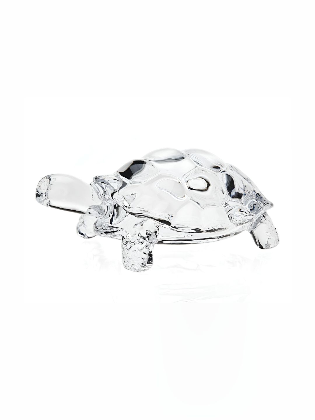 Navyaksh White Glass Turtle Showpiece-image-0