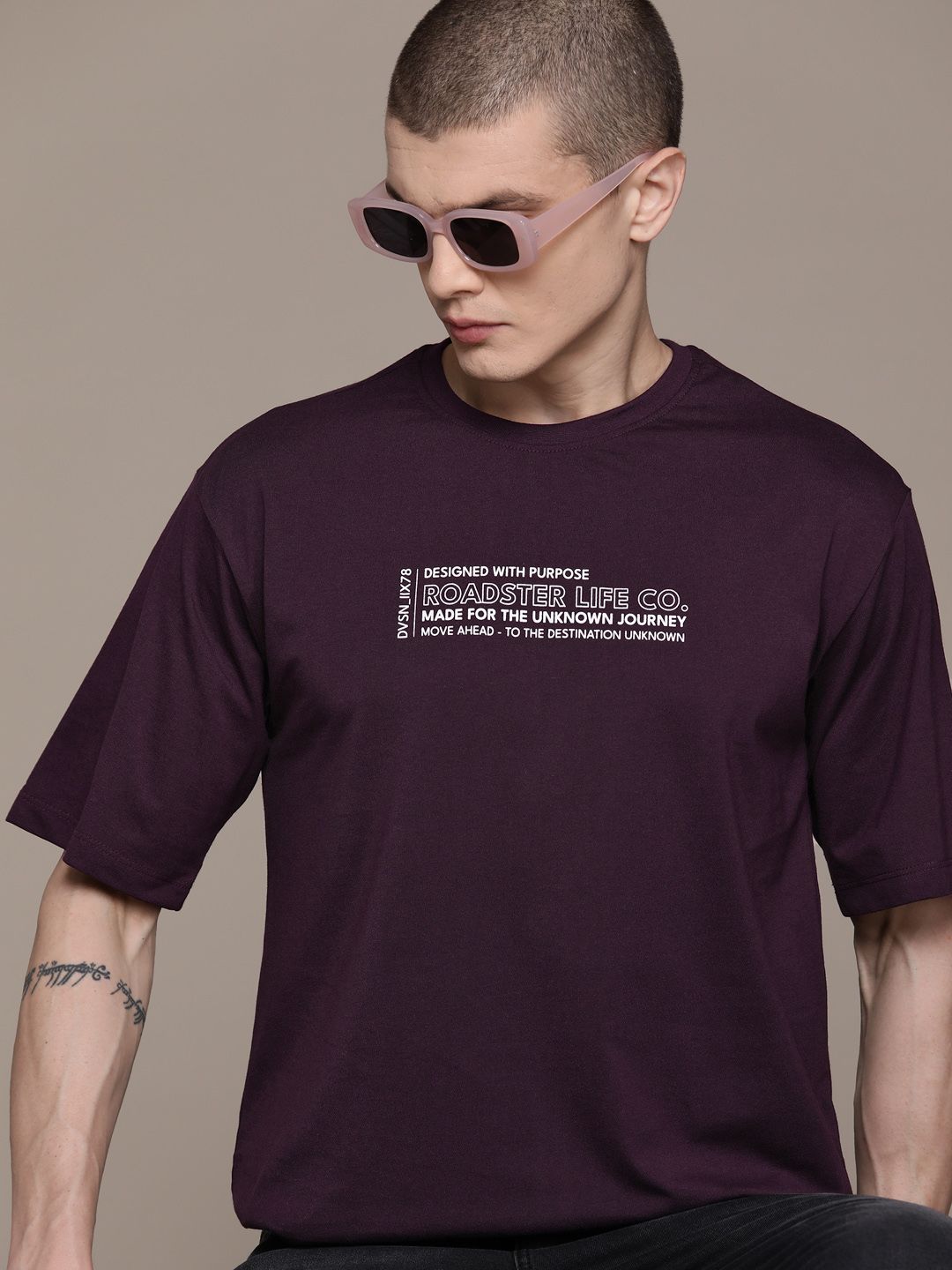 The Roadster Lifestyle Co. Printed Relaxed Fit T-shirt