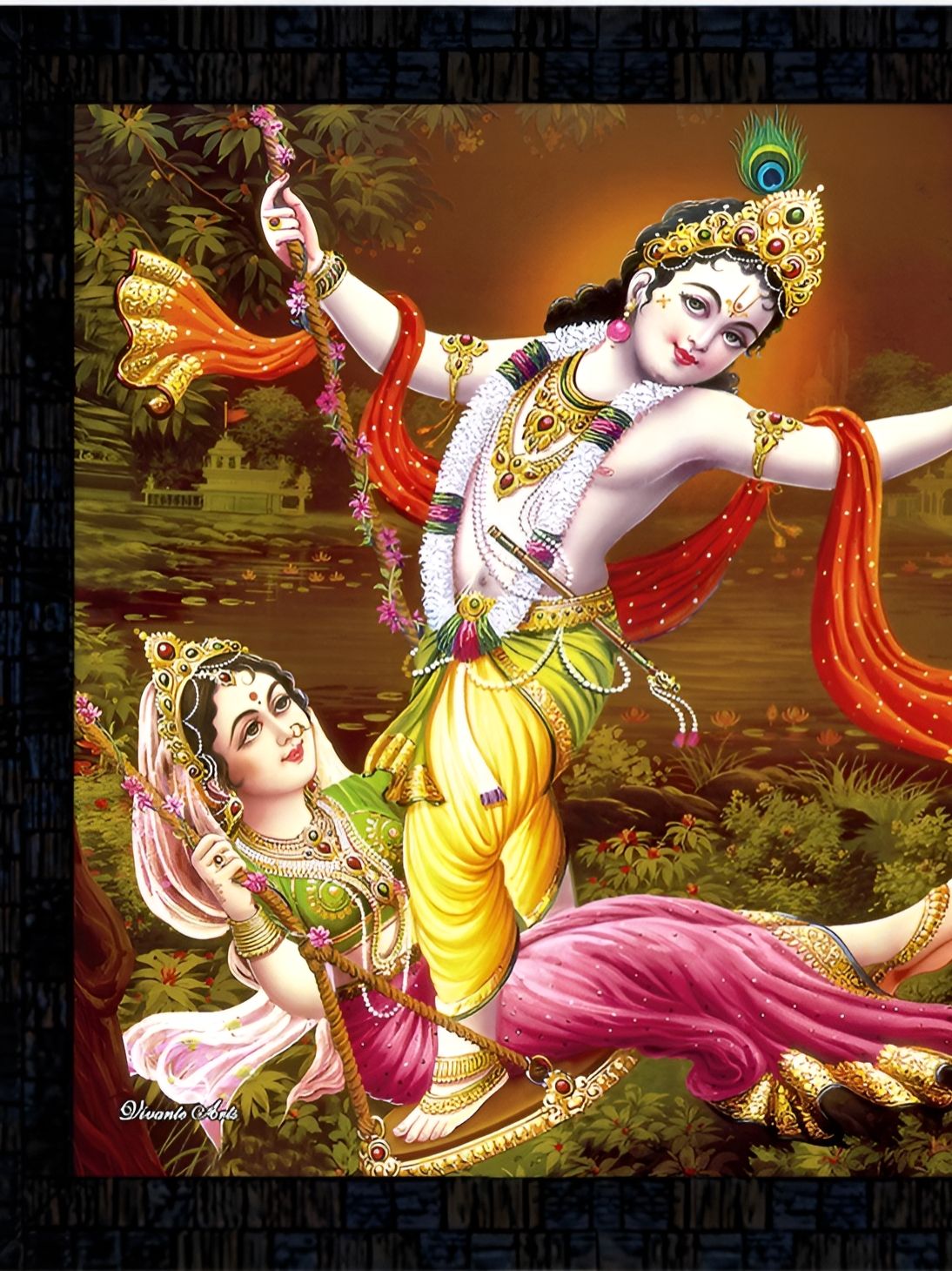 PnF Black & Orange Religious Painting Wall Art-picture-31