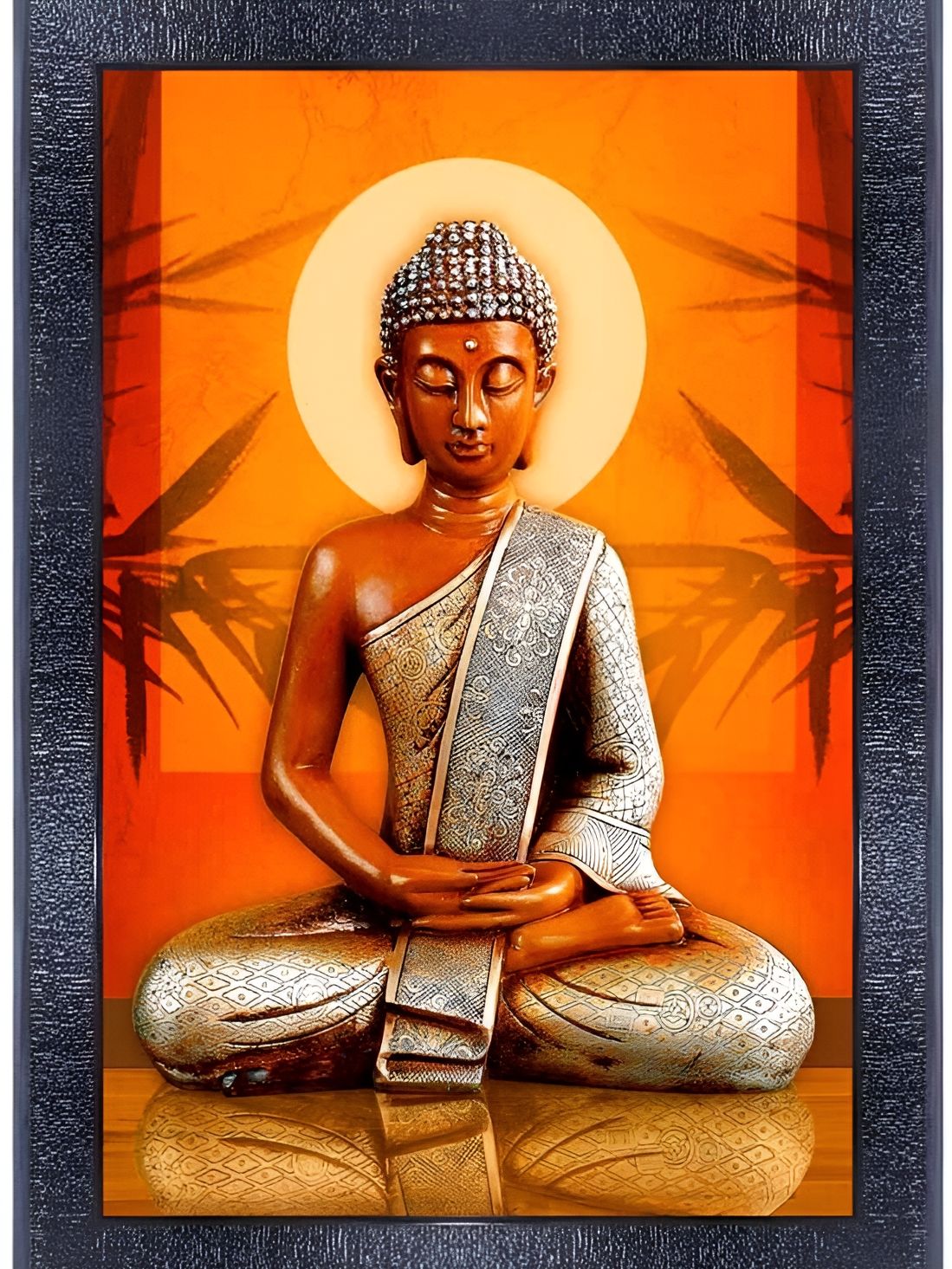 PnF Black & Orange Wooden Religious Paintings Wall Art-picture-12