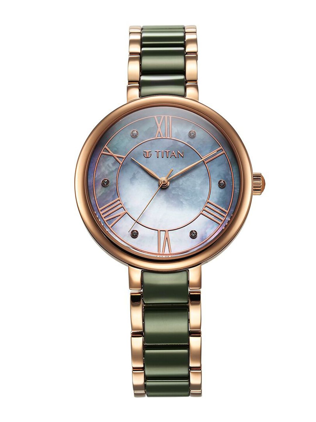 Titan Women Mother of Pearl Dial & Stainless Steel Straps Analogue Watch 95217KD02-picture-18