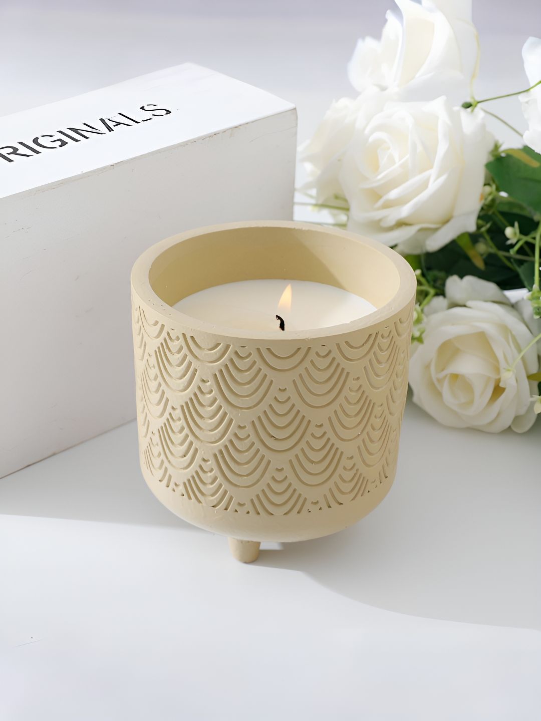 The Better Home White & Beige Pomegranate Fragrance Candle Jar-picture-43