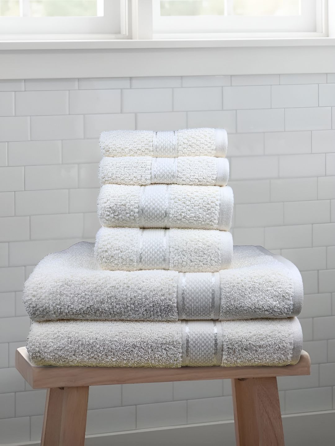 SENSES White 6 Pieces Cotton Towel Set-picture-22
