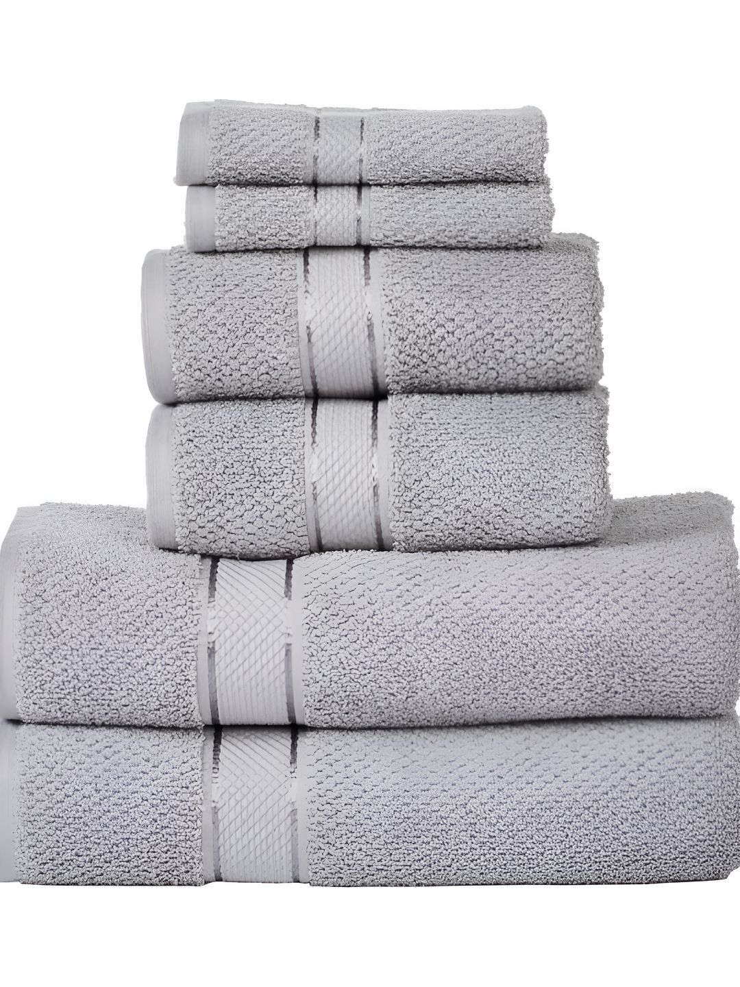 SENSES Grey 6 Pieces Cotton 550 GSM Towel Set-picture-17