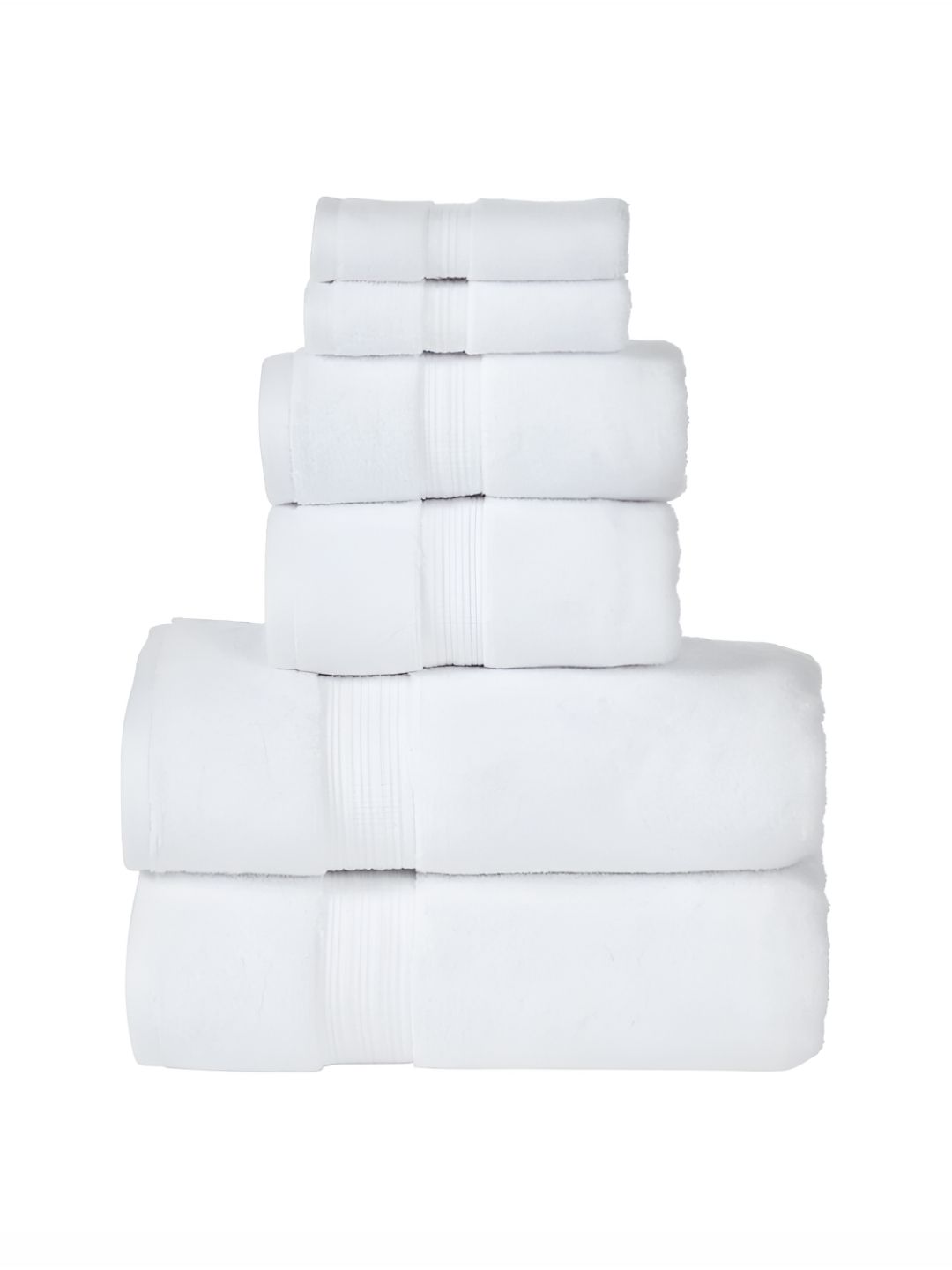 SENSES White 6 Pieces Cotton 600 GSM Towel Set-image-30