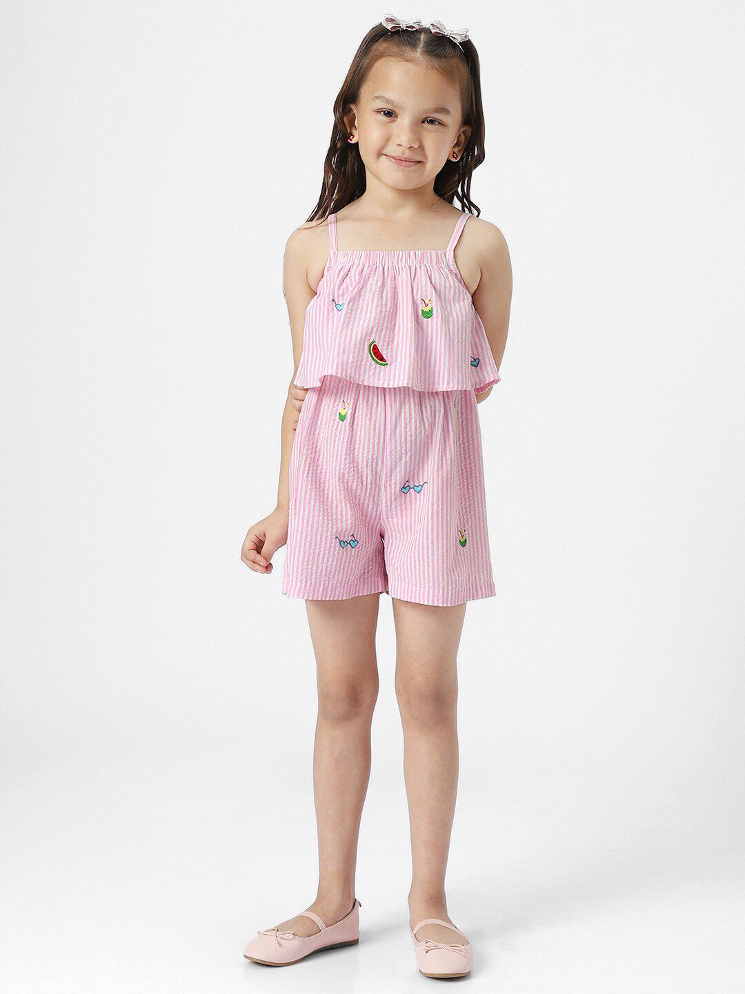 Nauti Nati Girls Striped Pure Cotton Playsuit-picture-33