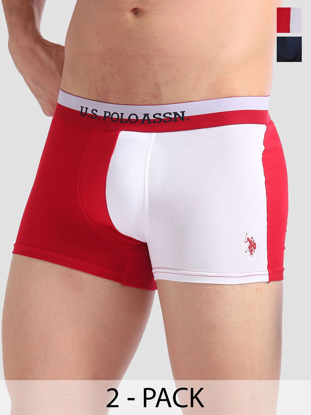 U.S. Polo Assn. Pack Of 2 Colourblocked Moisture-Wicking Trunks OET02-RN0-P2-picture-16