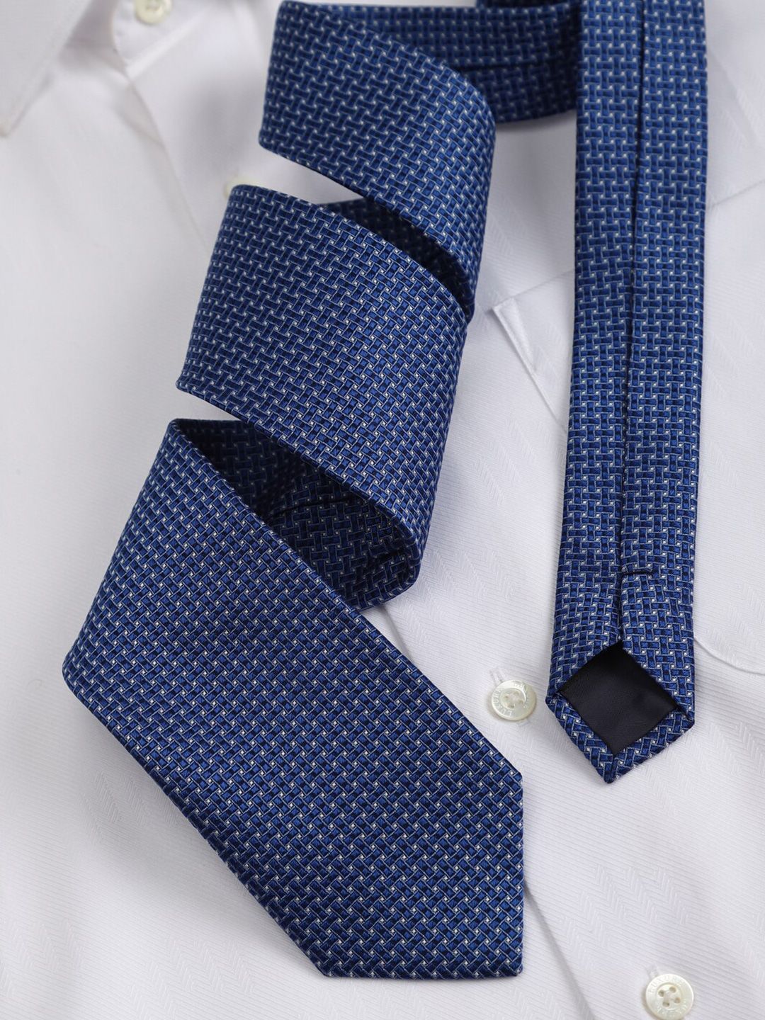 Peter England Men Woven Design Broad Tie-picture-58