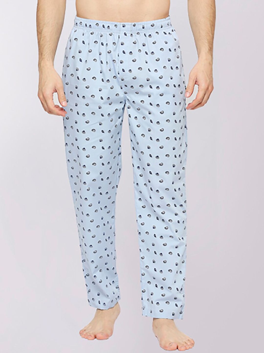 FRENCHIE Men Printed Cotton Mid-Rise Lounge Pant-picture-26