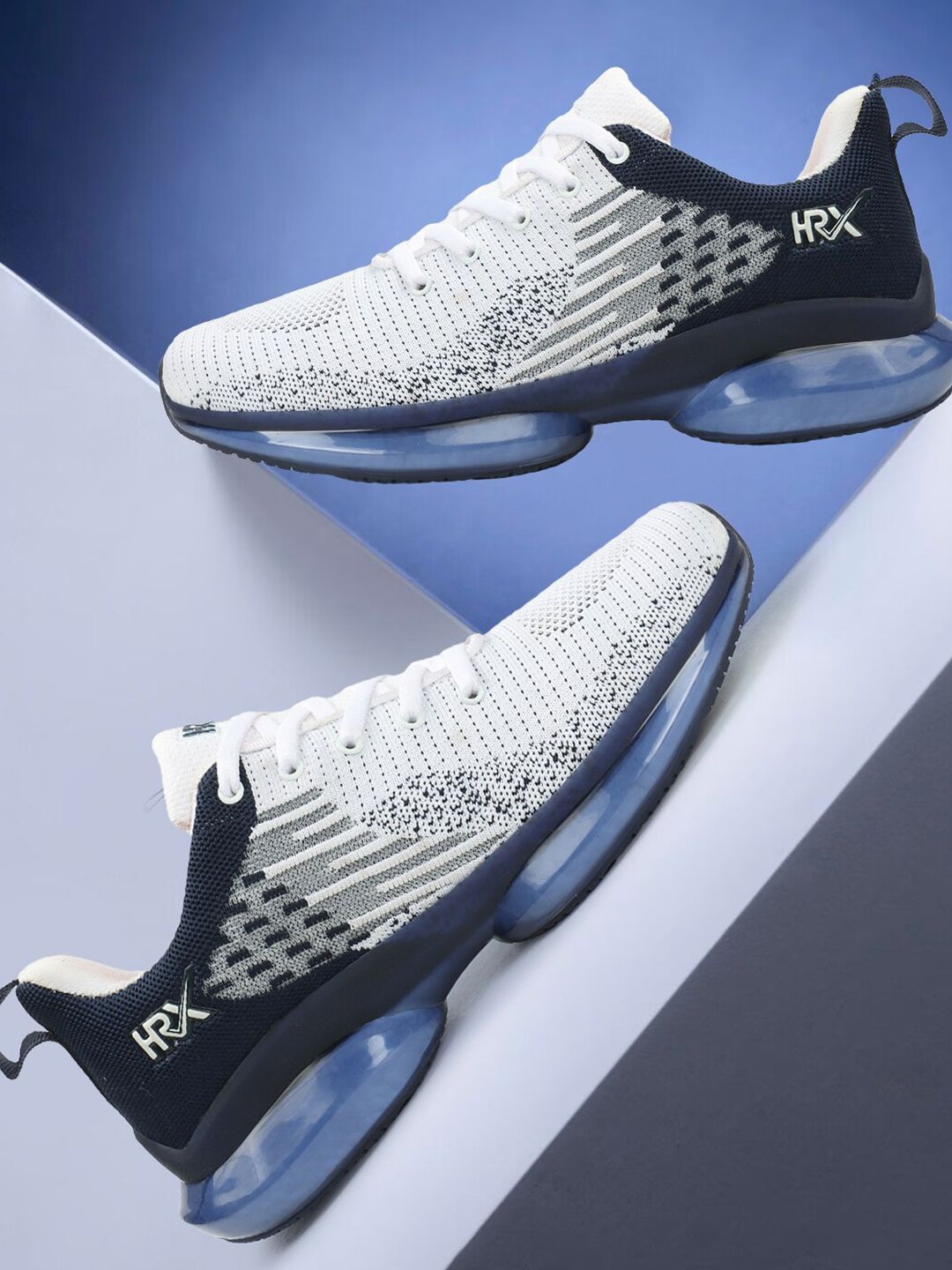 HRX by Hrithik Roshan Men White Textured Lace-Up Running Shoes