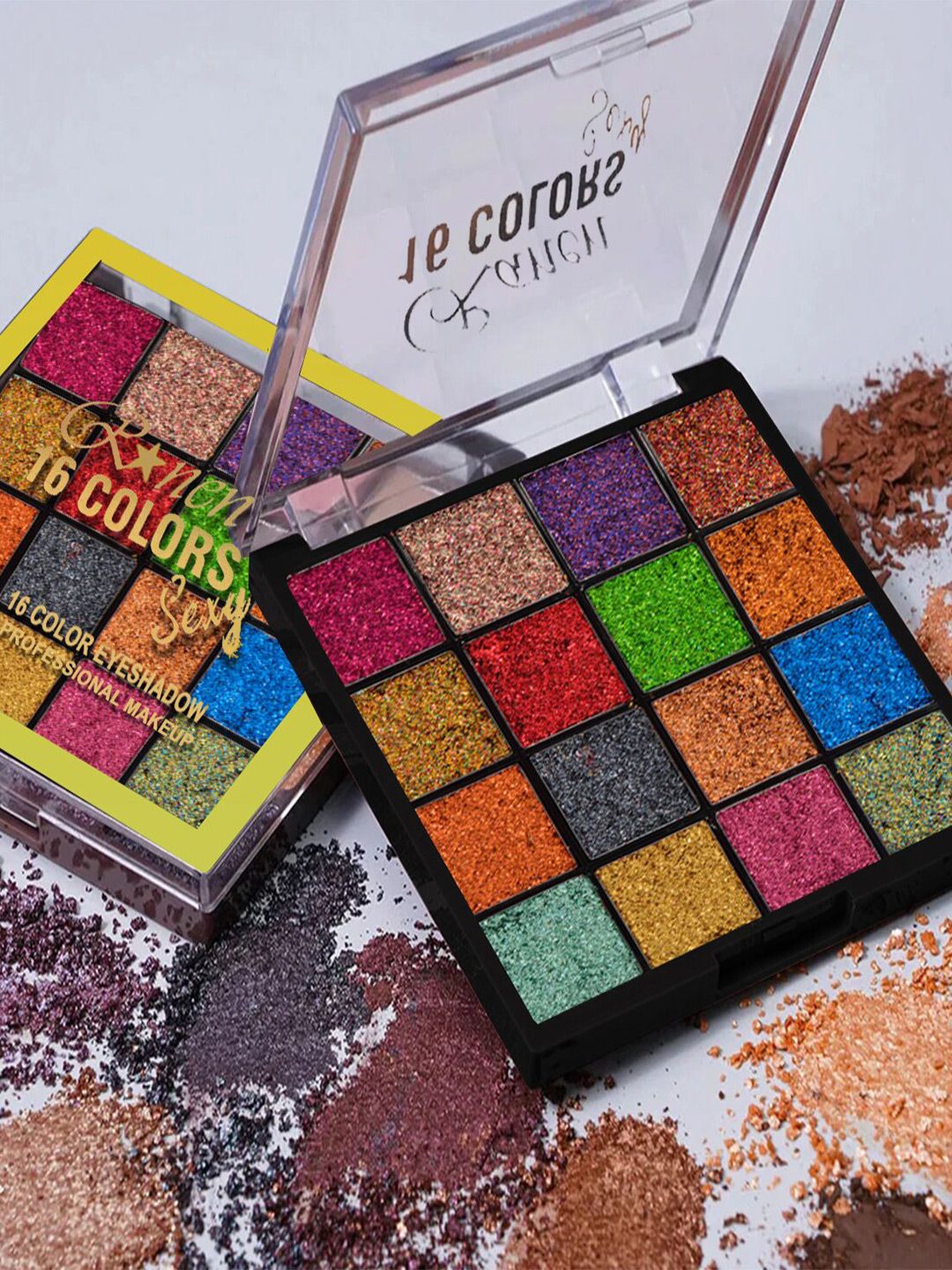 Adbeni Naughty Glow 16 Color Shimmery Eyeshadow Palette 25gm Unleash Your Bold Side-image-8