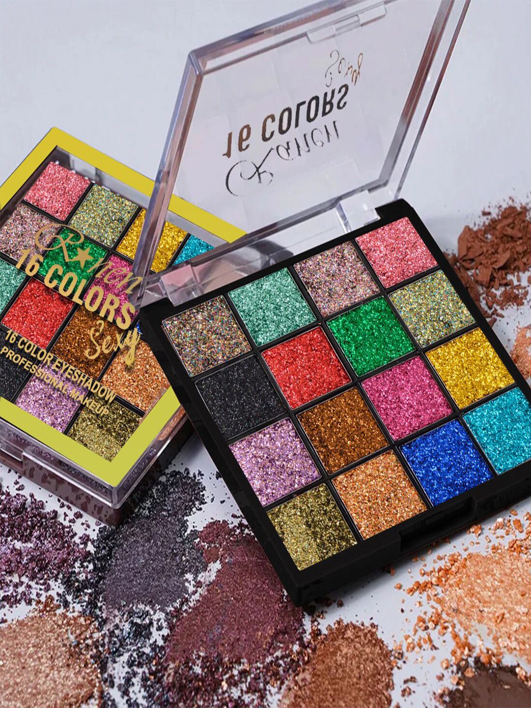 Adbeni Naughty Glow 16 Colour Shimmery Eyeshadow Palette 25 gm - Shade-01-image-1