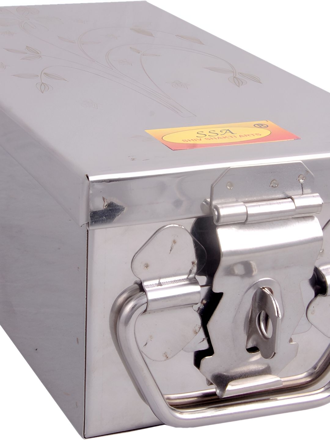 Shivshakti Arts Silver-Toned Stainless Steel Jewellery Box-picture-0